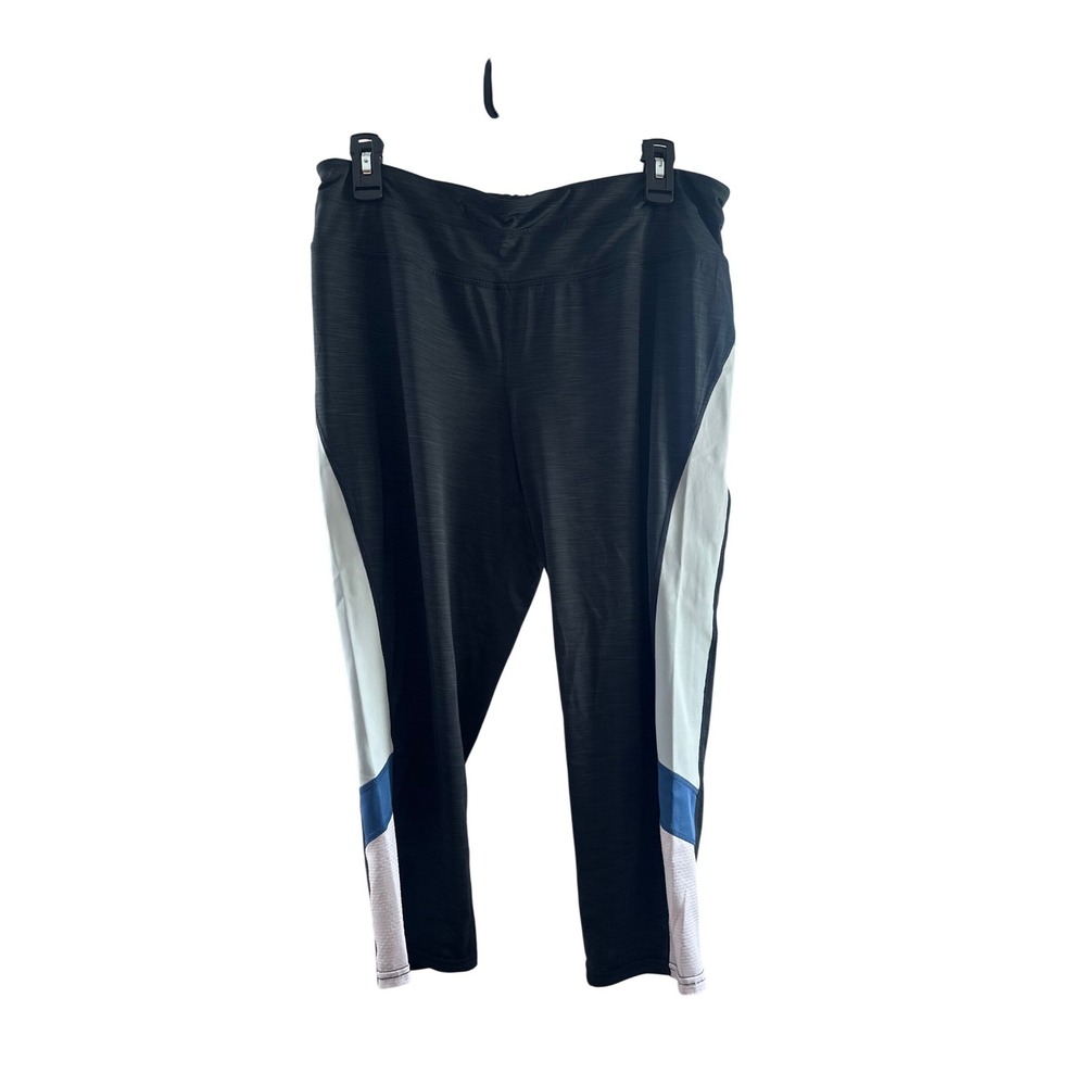 Tangerine‎ Women's Capri Gray Blue Leggings XL Breathable, Yoga, Key Pocket